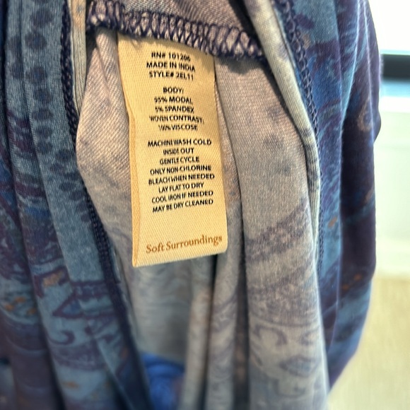 Soft Surroundings blue bohemian dress - Picture 5 of 9